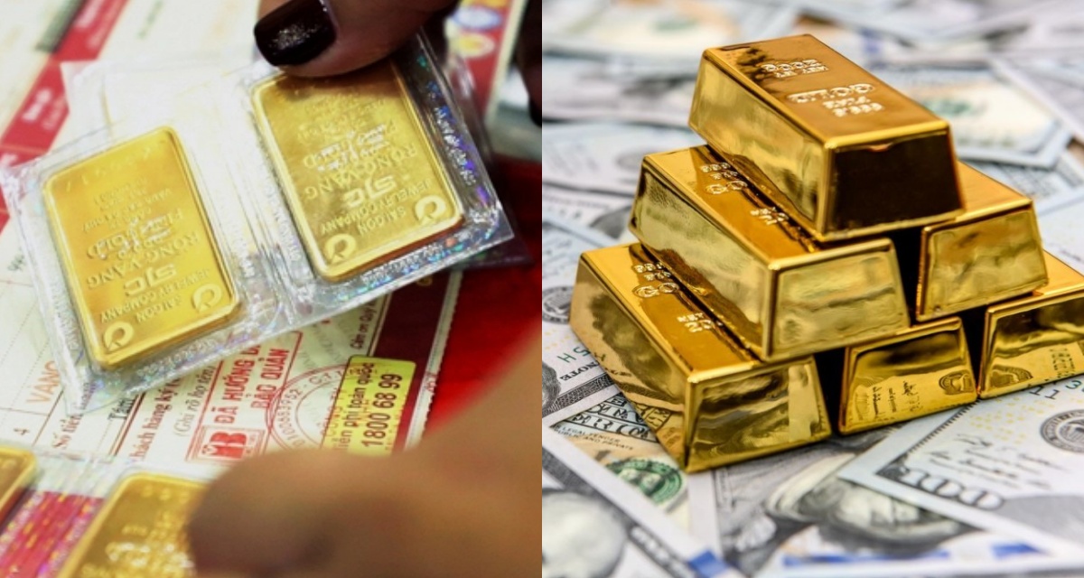Gi&aacute; v&agrave;ng Việt Nam lao dốc hơn 3 triệu đồng/lượng, c&uacute; xoay trục của USD khiến Phố Wall đưa ra dự b&aacute;o tr&aacute;i chiều