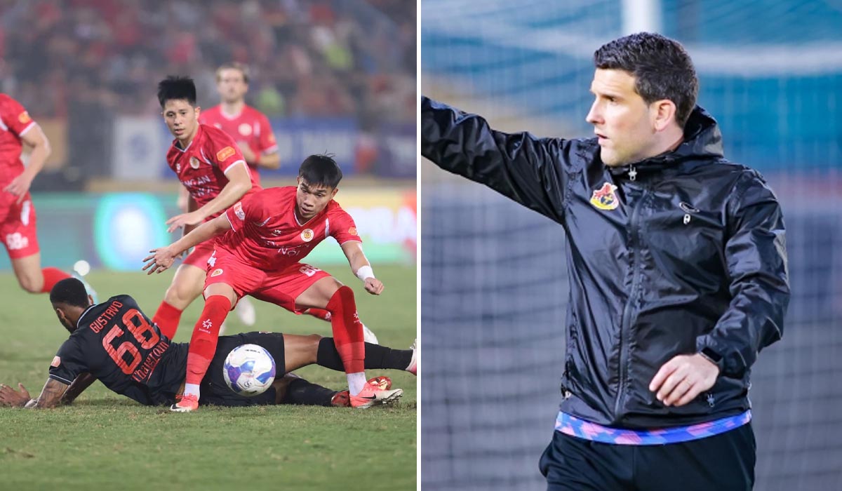 T&acirc;n binh V.League đứt mạch 36 trận bất bại, HLV TBN nổi giận chỉ tr&iacute;ch trọng t&agrave;i sau trận thua CLB CAHN