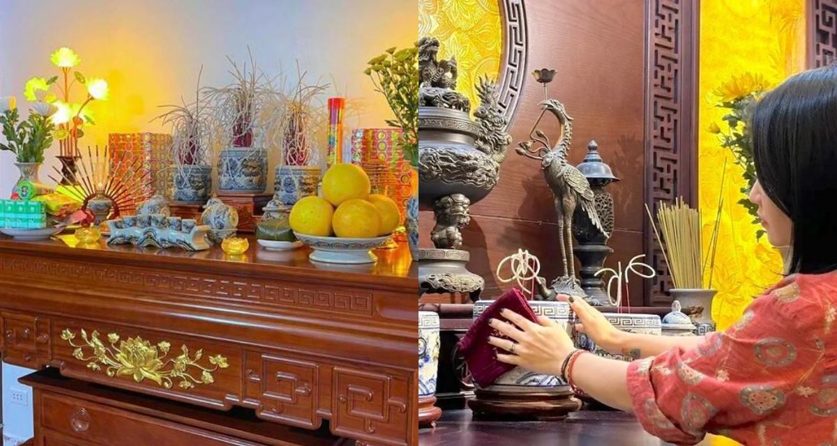 Cuối năm lau dọn b&agrave;n thờ tưởng quen thuộc nhưng h&agrave;ng loạt ki&ecirc;ng kỵ dễ phạm khiến nhiều gia đ&igrave;nh lo lắng trước ng&agrave;y Tết