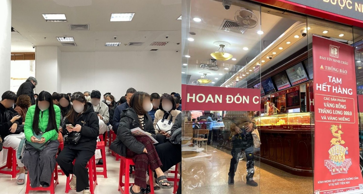 Gi&aacute; v&agrave;ng giảm s&acirc;u chưa từng thấy, cửa h&agrave;ng bất ngờ &lsquo;dừng b&aacute;n&rsquo;, người d&acirc;n xếp h&agrave;ng d&agrave;i chờ mua giữa biến động kh&oacute; lường