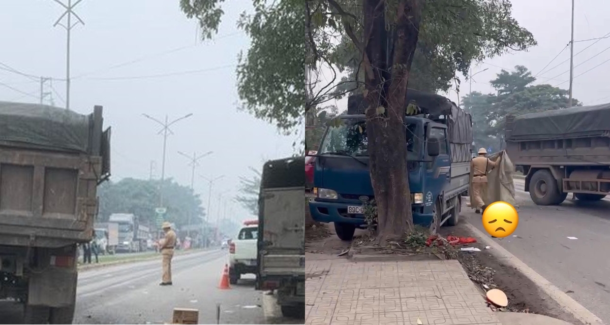 Th&ecirc;m g&oacute;c camera kh&aacute;c vụ CSGT bị đ&acirc;m tử vong ở Th&aacute;i Nguy&ecirc;n, &aacute;m ảnh c&uacute; đ&aacute;nh l&aacute;i tử thần của xe tải