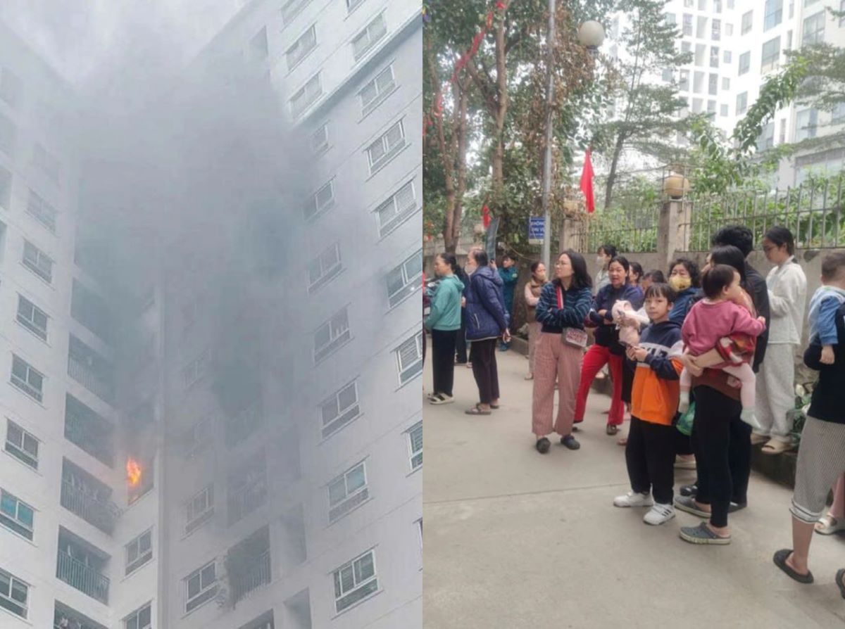Ch&aacute;y căn hộ chung cư ở H&agrave; Nội, nh&acirc;n chứng kể lại gi&acirc;y ph&uacute;t tho&aacute;t nạn kinh ho&agrave;ng