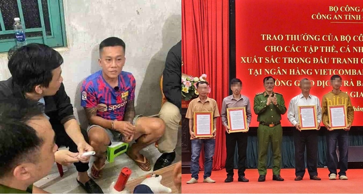 Mức thưởng cho 5 người d&acirc;n gi&uacute;p sức lực lượng chức năng bắt cướp ng&acirc;n h&agrave;ng ở Gia Lai