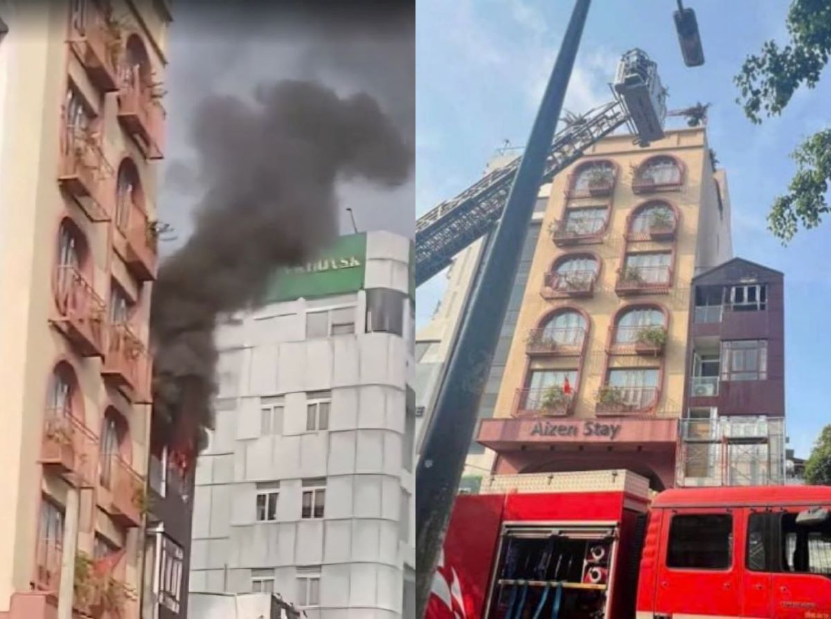 Kinh ho&agrave;ng vụ ch&aacute;y nh&agrave; 5 tầng ở trung t&acirc;m TPHCM, hiện trường xuất hiện nhiều tiếng nổ lớn