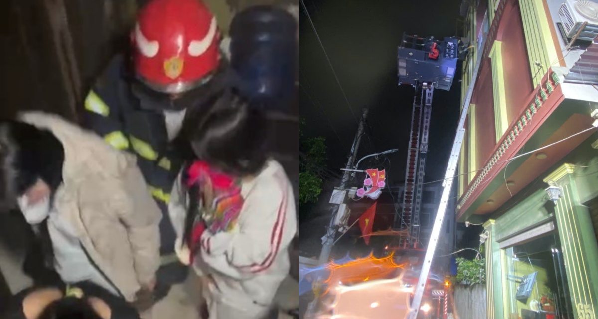 Hiện trường vụ ch&aacute;y nh&agrave; 5 tầng ở Đ&ocirc;ng Anh, H&agrave; Nội: Diễn biến th&oacute;t tim, giải cứu nhiều người mắc kẹt