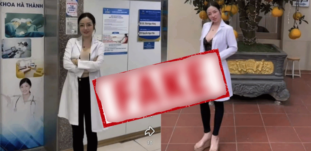 Thực hư tin &lsquo;người kho&aacute;c &aacute;o blouse trắng diện trang phục nhạy cảm&rsquo; l&agrave; b&aacute;c sĩ bệnh viện ở H&agrave; Nội