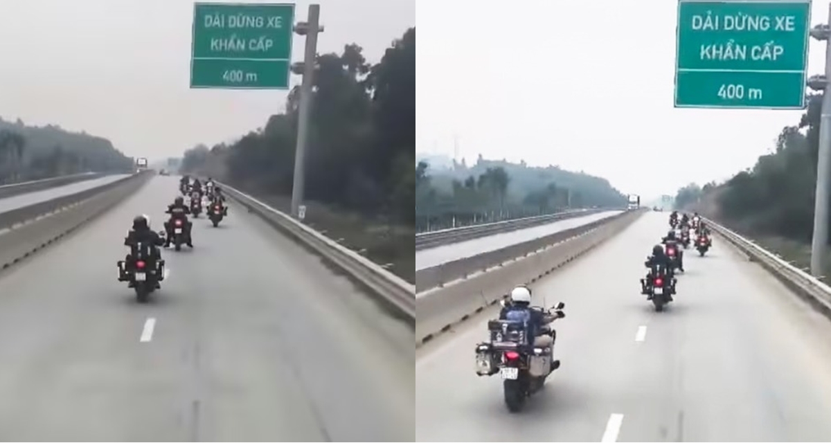 Bất ngờ danh t&iacute;nh 11 người đi m&ocirc; t&ocirc; ph&acirc;n khối lớn v&agrave;o cao tốc Tuy&ecirc;n Quang &ndash; Ph&uacute; Thọ, h&eacute; lộ mức xử phạt