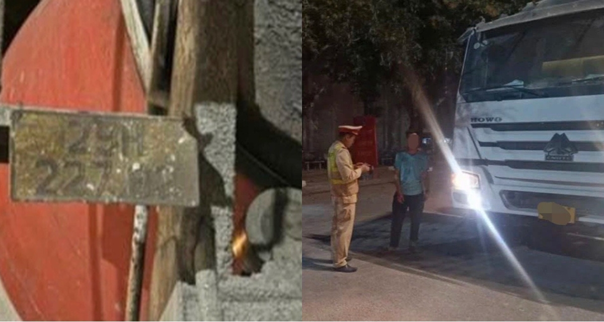 T&agrave;i xế xe bồn nhận &aacute;n phạt v&igrave; để xi măng che lấp biển số, ai đ&atilde; gửi h&igrave;nh ảnh vi phạm cho Cục trưởng C08?