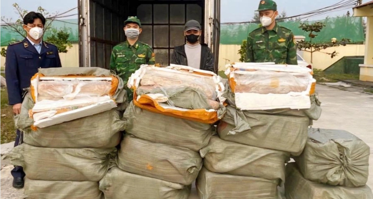 Quảng Ninh: \'Chặn đứng\' xe tải chất đầy nầm lợn bốc m&ugrave;i, kh&ocirc;ng r&otilde; nguồn gốc chuẩn bị tuồn ra thị trường