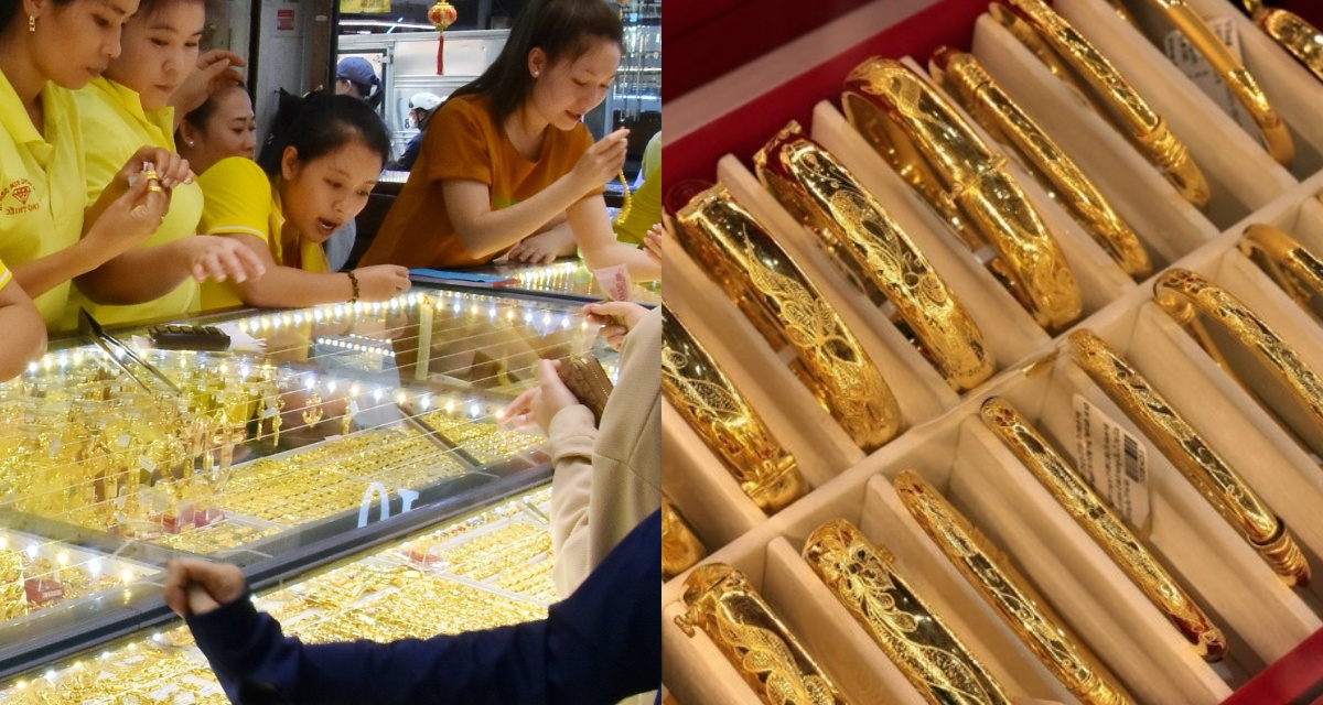 Gi&aacute; v&agrave;ng chiều 11/2 neo v&ugrave;ng đỉnh hơn tuần, thế giới bật tăng mạnh h&eacute; lộ diễn biến bất ngờ sắp tới