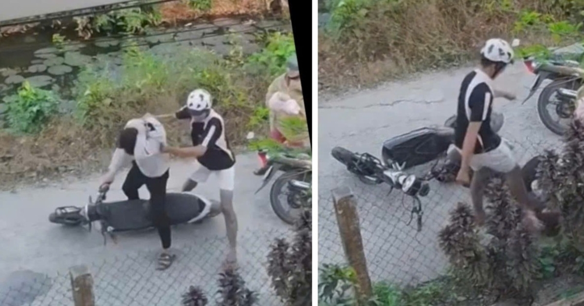 Nam sinh lớp 9 bị kẹp cổ, đấm t&uacute;i bụi sau va chạm, camera ghi lại h&agrave;nh động kh&oacute; chấp nhận của người đ&agrave;n &ocirc;ng