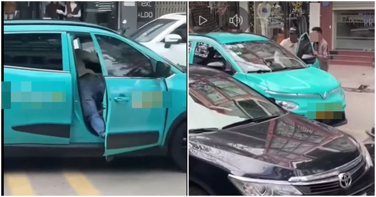 X&ocirc;n xao clip người đ&agrave;n &ocirc;ng lao v&agrave;o đ&aacute;nh li&ecirc;n tục t&agrave;i xế taxi c&ocirc;ng nghệ khi xe vẫn đang di chuyển mặc sự can ngăn