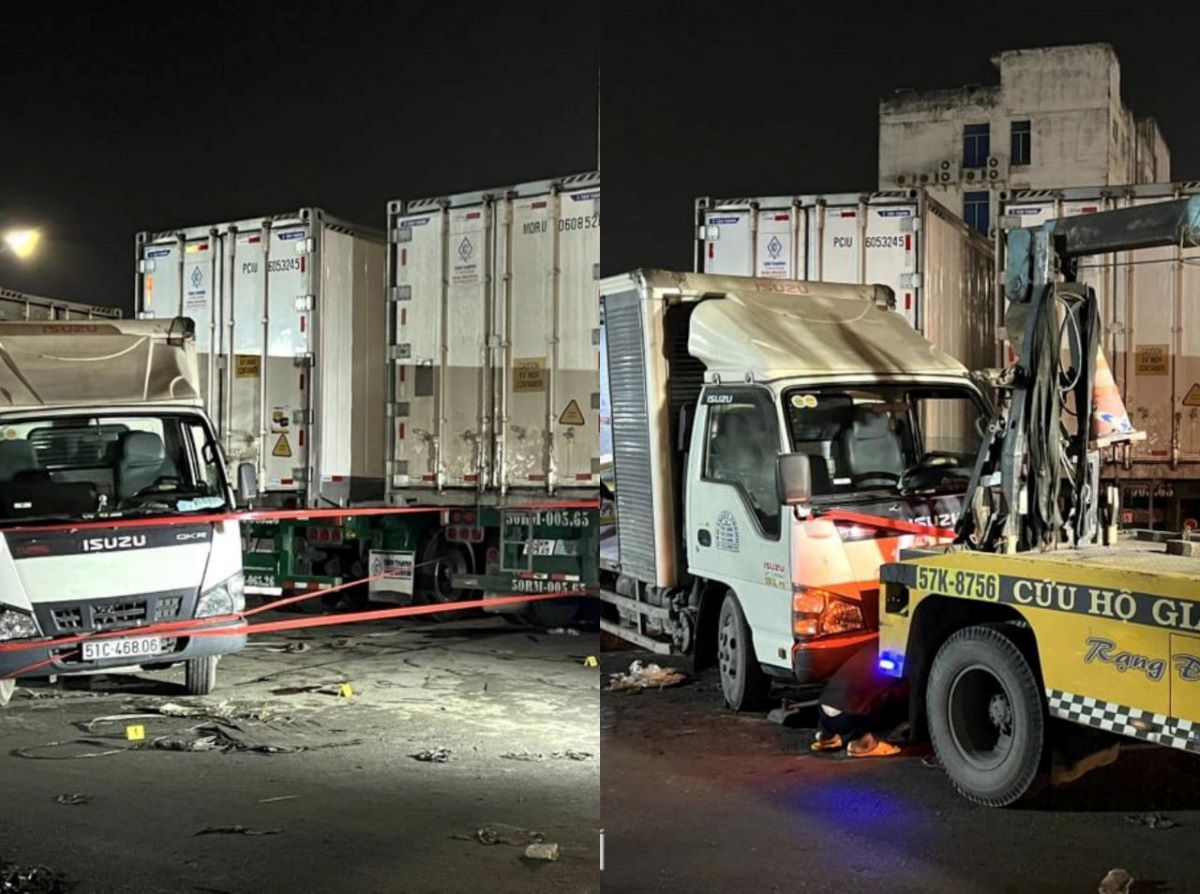 Xe đầu k&eacute;o l&ugrave;i t&ocirc;ng chết t&agrave;i xế &ocirc; t&ocirc; tải ở TPHCM, hiện trường h&eacute; lộ chi tiết đ&aacute;ng ch&uacute; &yacute;