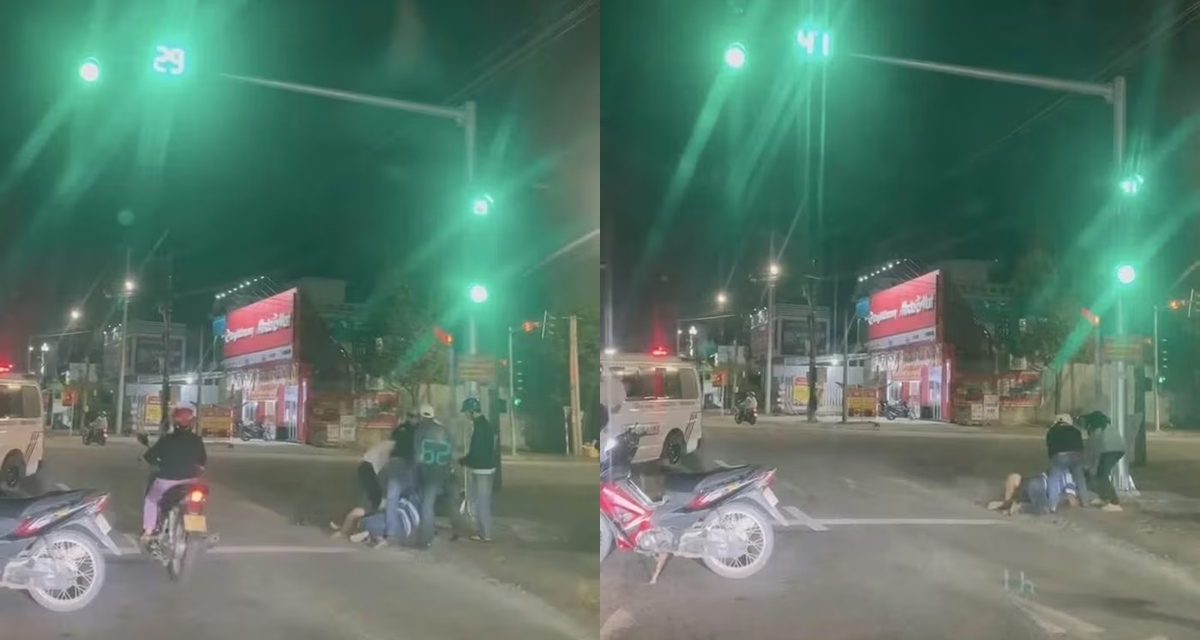 Quảng Ng&atilde;i: Nguồn cơn vụ nh&oacute;m người li&ecirc;n quan xe cứu thương v&agrave; xe m&aacute;y lao v&agrave;o đ&aacute;nh nhau giữa đường