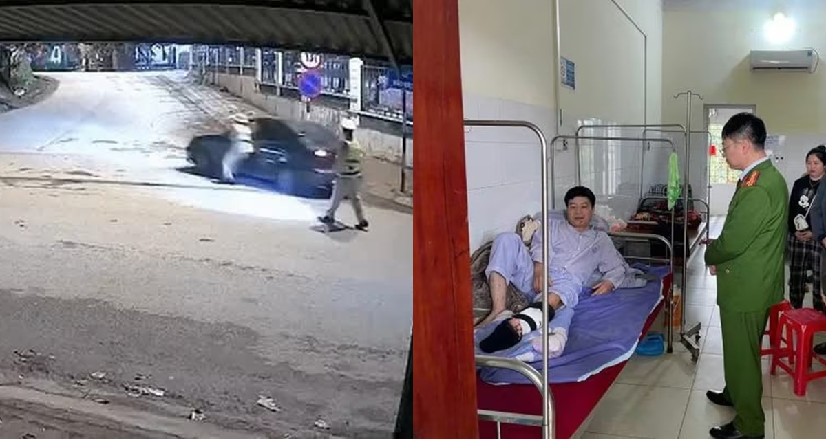 T&igrave;nh h&igrave;nh c&aacute;n bộ CSGT ở Tuy&ecirc;n Quang phải cấp cứu sau khi bị t&agrave;i xế say xỉn kẹp tay, k&eacute;o l&ecirc; tr&ecirc;n đường