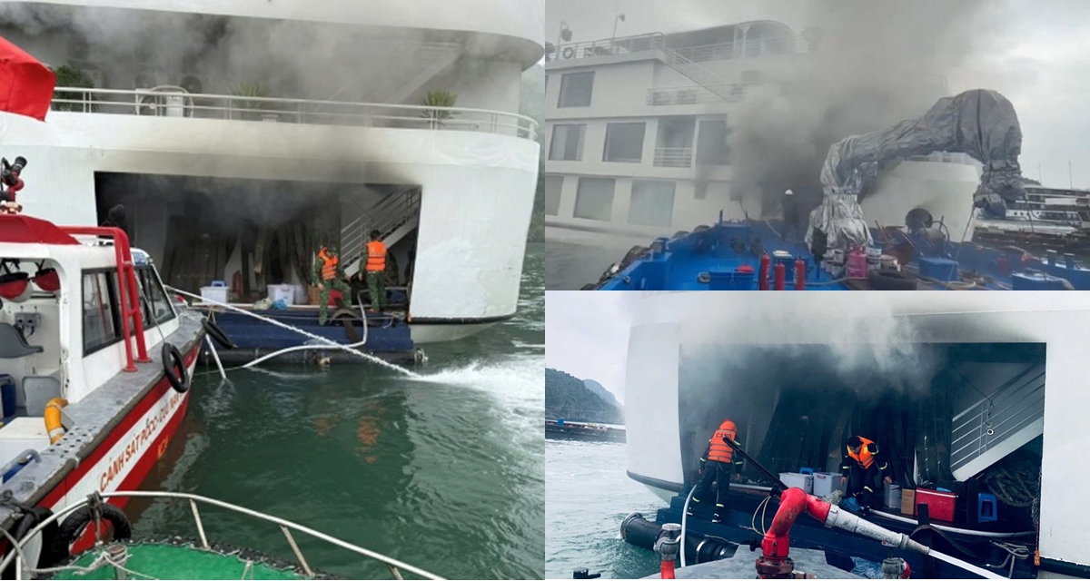 Th&ocirc;ng tin ch&iacute;nh thức về vụ ch&aacute;y t&agrave;u du lịch giữa trưa ở C&aacute;t B&agrave;, t&igrave;nh h&igrave;nh 32 h&agrave;nh kh&aacute;ch như thế n&agrave;o?