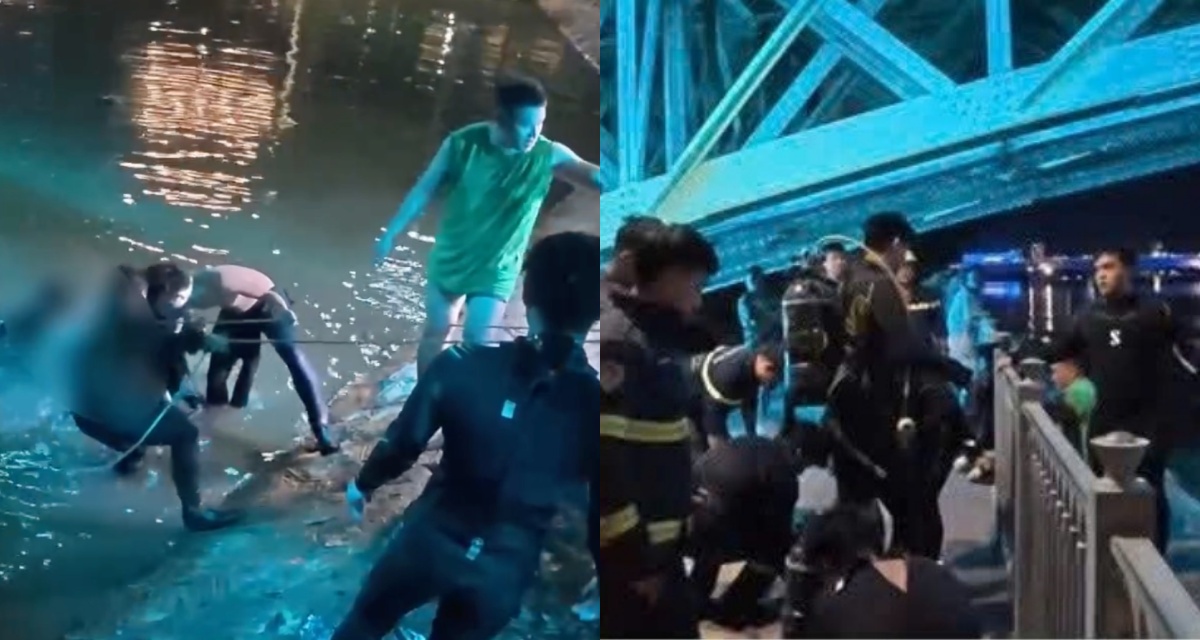 Hiện trường t&igrave;m kiếm 2 thi thể nghi đuối nước tr&ecirc;n k&ecirc;nh T&agrave;u Hủ, gặp nhiều trở ngại