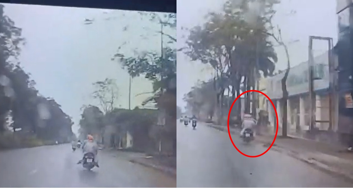 Mẹ thiệt mạng, 2 con nhỏ bị thương sau khi lao v&agrave;o cột điện, camera ghi lại diễn biến kh&oacute; hiểu