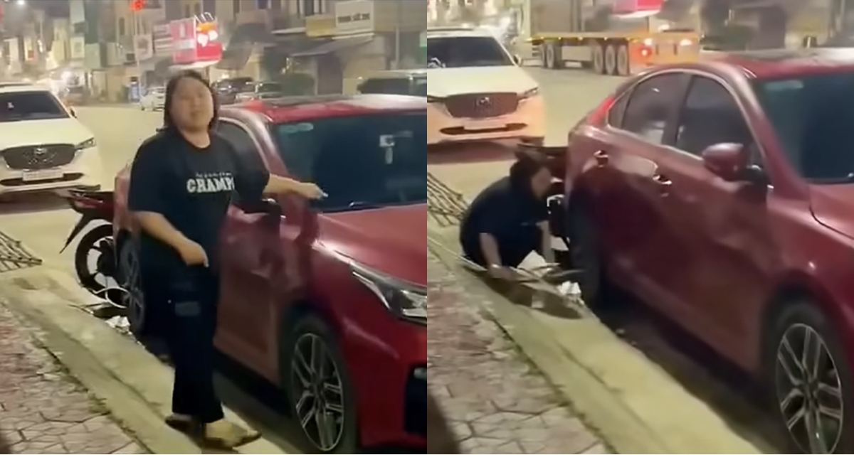 C&aacute;i kết cho người phụ nữ kh&oacute;a b&aacute;nh, d&ugrave;ng xe m&aacute;y chặn &ocirc; t&ocirc; v&igrave; m&acirc;u thuẫn đỗ xe ở Hải Ph&ograve;ng