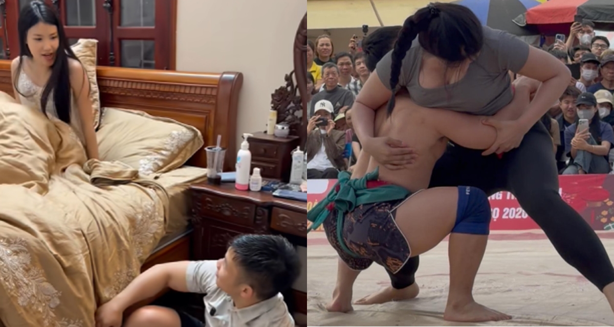 &lsquo;Quỷ l&ugrave;n&rsquo; Hồng Sơn bị vợ x&aacute;ch tai, cho ngủ gầm giường 3 ng&agrave;y 3 đ&ecirc;m sau m&agrave;n đấu vật với Anh Thơ