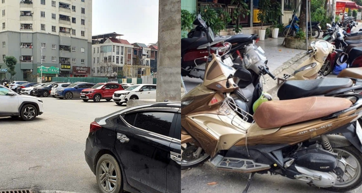 Thực trạng &ocirc; t&ocirc; đỗ k&iacute;n l&ograve;ng đường tại KĐT Văn Kh&ecirc;, ch&iacute;nh quyền l&ecirc;n tiếng về tr&aacute;ch nhiệm quản l&yacute;