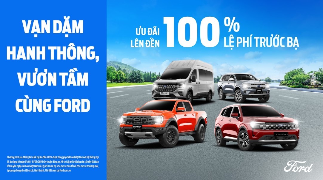 Ford Việt Nam c&ugrave;ng hệ thống Đại l&yacute; triển khai chương tr&igrave;nh hỗ trợ l&ecirc;n đến 100% lệ ph&iacute; trước bạ ảnh 3