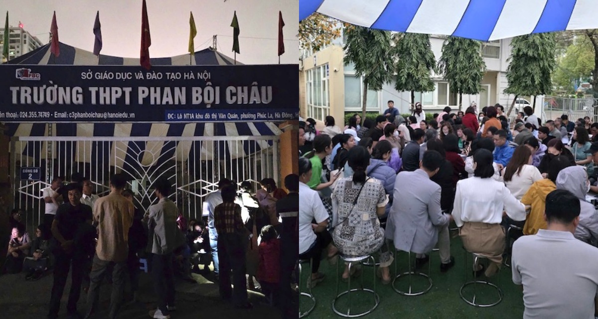 Thực trạng h&agrave;ng trăm phụ huỵnh xếp h&agrave;ng xuy&ecirc;n đ&ecirc;m gi&agrave;nh suất v&agrave;o lớp 10 cho con, nh&agrave; trường c&ocirc;ng bố phương &aacute;n mới 