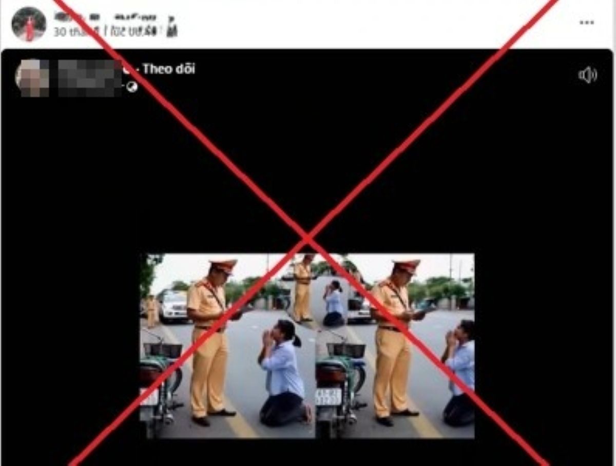 Thực hư đoạn video một người phụ nữ quỳ lạy van xin CSGT giữa đường lan truyền rộng r&atilde;i tr&ecirc;n MXH