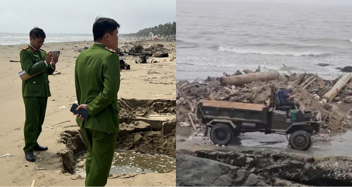 Thanh H&oacute;a: Lời khai người l&aacute;i c&ocirc;ng n&ocirc;ng đổ trộm 600kg r&aacute;c ra biển Hải Tiến, bất ngờ mục đ&iacute;ch ph&iacute;a sau