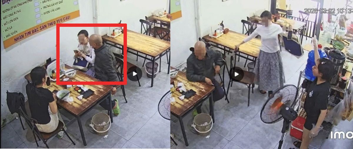 H&agrave; Nội: Clip 2 c&ocirc; g&aacute;i &lsquo;hoảng hốt&rsquo; khi bị một người đ&agrave;n &ocirc;ng lạ c&oacute; h&agrave;nh vi nhạy cảm ngay tại qu&aacute;n phở