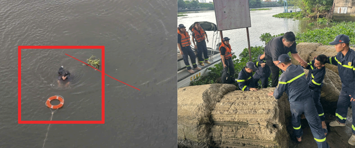 Ph&aacute;t hiện nam thanh ni&ecirc;n nhảy cầu b&aacute;m v&agrave;o đ&aacute;m lục b&igrave;nh tr&ocirc;i tr&ecirc;n s&ocirc;ng S&agrave;i G&ograve;n, ch&acirc;n dung nạn nh&acirc;n