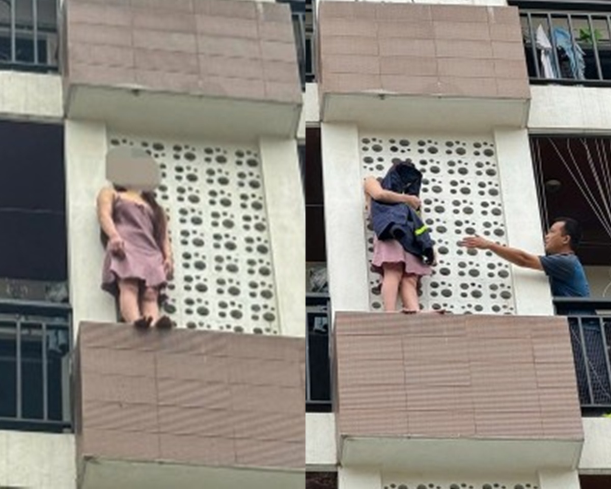 Hiện trường căng thẳng cứu c&ocirc; g&aacute;i 26 tuổi nhảy lầu ở T&acirc;y Hồ, H&agrave; Nội: H&eacute; nguồn cơn sự việc