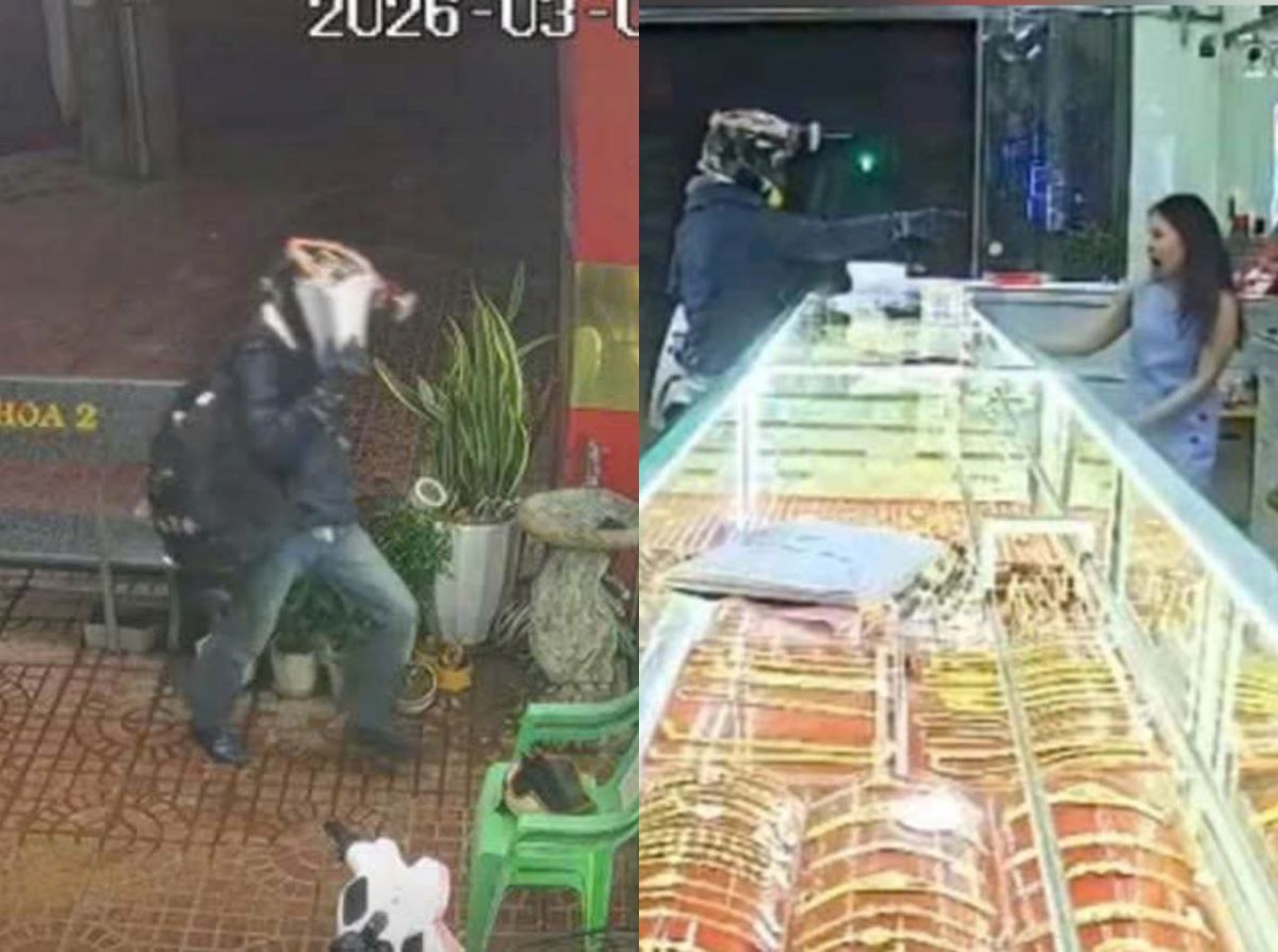 Kẻ lạ mặt x&ocirc;ng v&agrave;o tiệm v&agrave;ng n&eacute;m vật lạ, bỏ lại tập giấy A4 ghi nội dung khiến chủ tiệm hoảng sợ