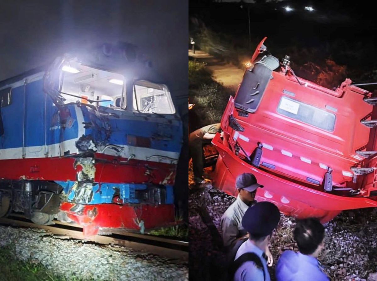 Th&ocirc;ng tin mới nhất vụ t&agrave;i xế xe đầu k&eacute;o vượt r&agrave;o chắn bị t&agrave;u hỏa t&ocirc;ng đứt đ&ocirc;i