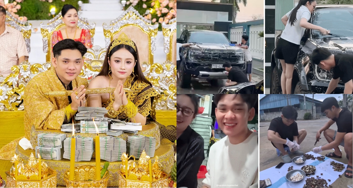Tổng t&agrave;i Campuchia sang Việt Nam l&agrave;m rể: H&agrave;ng ng&agrave;y phụ vợ nhặt điều, rửa xe tiền tỷ cho bố vợ