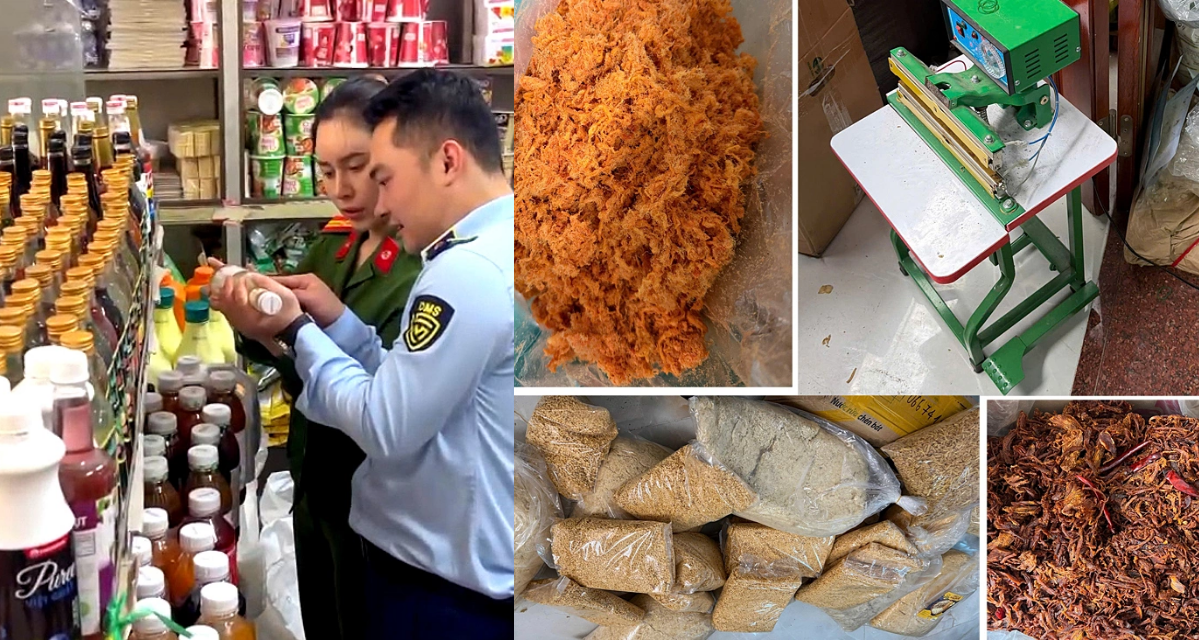 Thanh H&oacute;a: Thu giữ gần 2 tấn ruốc c&ugrave;ng loạt đồ ăn vặt, nguy&ecirc;n liệu pha chế kh&ocirc;ng r&otilde; nguồn gốc