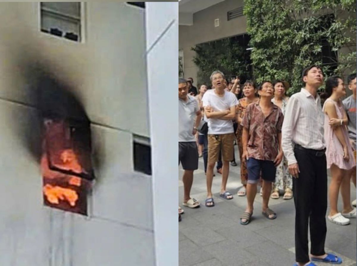 Hiện trường vụ ch&aacute;y căn hộ chung cư 25 tầng ở TPHCM, h&eacute; lộ nguồn cơn bất ngờ