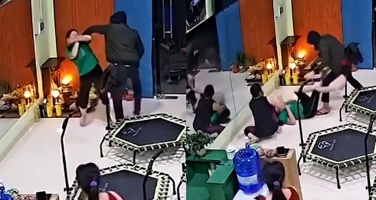 Nghệ An: Tr&iacute;ch xuất camera vụ t&ecirc;n cướp t&aacute;o tợn x&ocirc;ng v&agrave;o ph&ograve;ng tập l&uacute;c rạng s&aacute;ng để cướp d&acirc;y chuyền