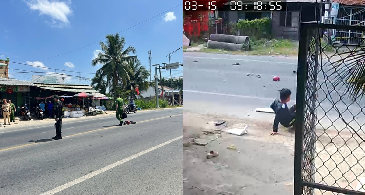Tr&iacute;ch xuất camera vụ 2 mẹ con t&ocirc;ng trực diện ch&agrave;ng trai đi xe m&aacute;y, 1 người tử vong tại chỗ ở Đồng Th&aacute;p
