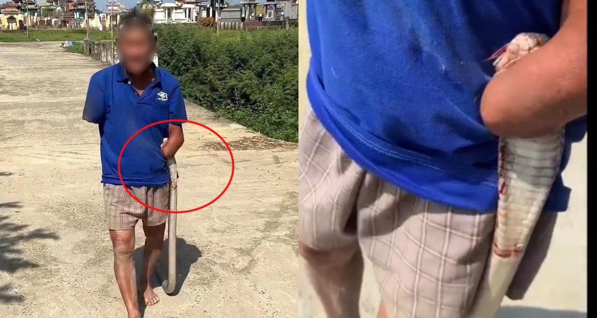 Cụ &ocirc;ng cụt hai tay kẹp rắn về nh&agrave; ở Đ&agrave; Nẵng, gia đ&igrave;nh nhận số tiền hỗ trợ lớn, l&ecirc;n tiếng dừng tiếp nhận 