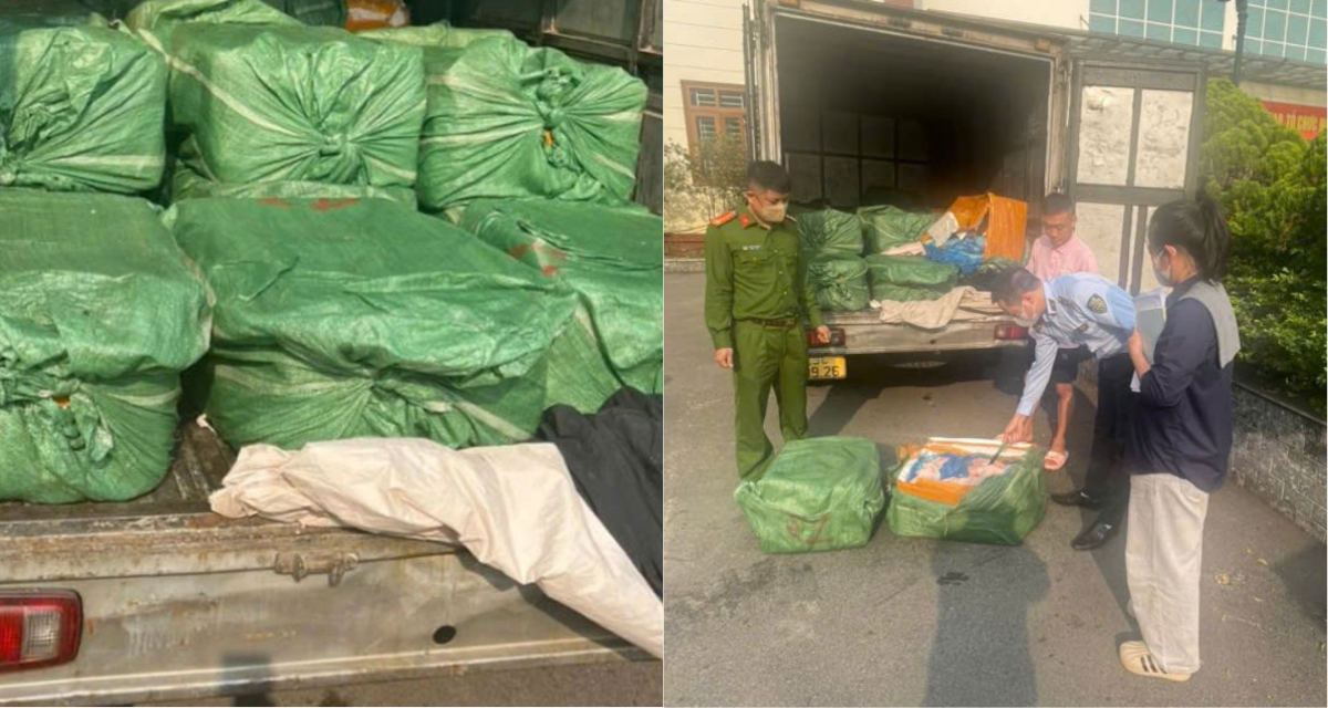 Hưng Y&ecirc;n: Chặn đứng xe tải, thu giữ hơn 1,3 tấn nầm lợn bốc m&ugrave;i, kh&ocirc;ng r&otilde; nguồn gốc