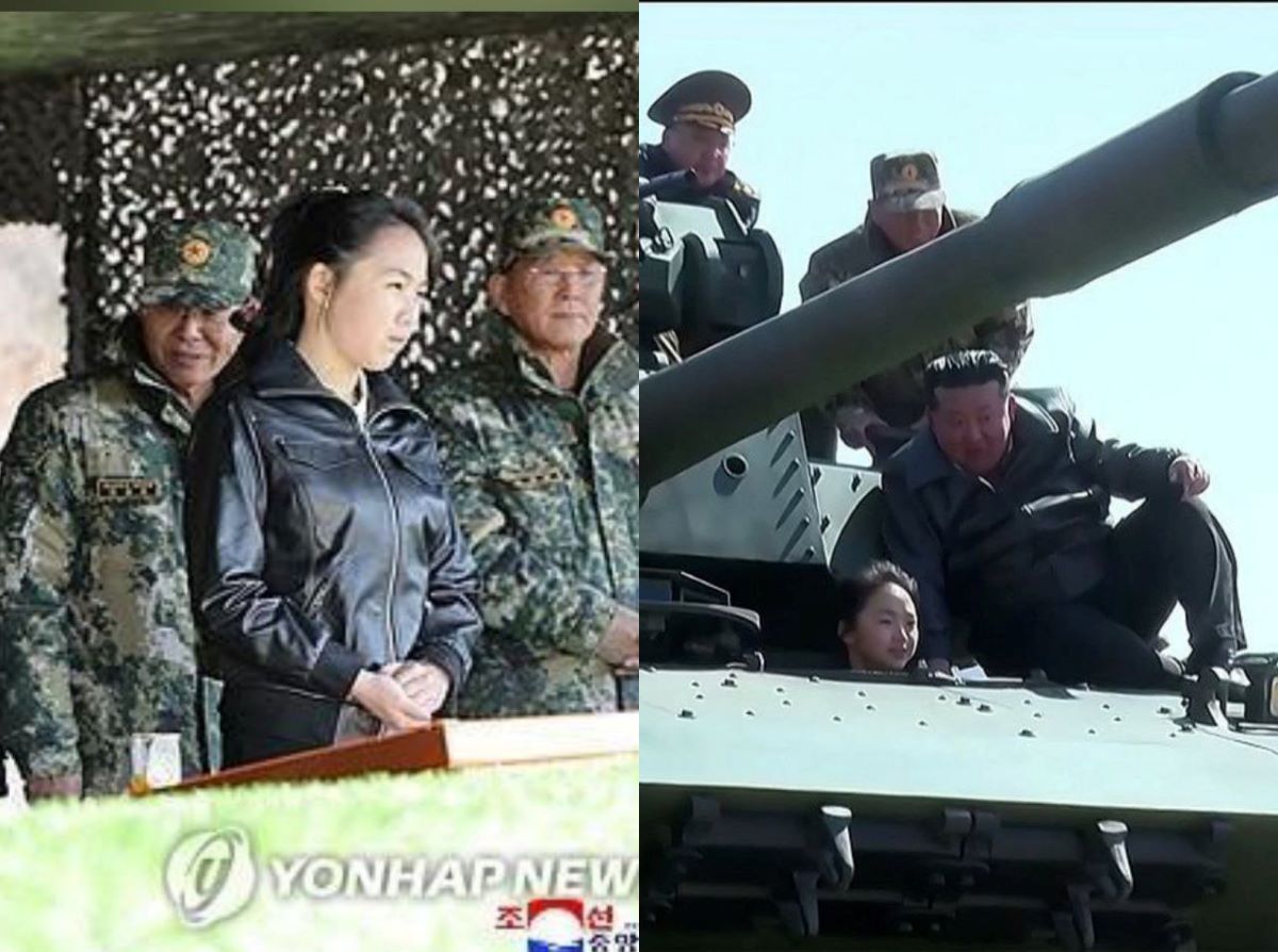Triều Ti&ecirc;n c&ocirc;ng bố h&igrave;nh ảnh con g&aacute;i l&atilde;nh đạo Kim Jong-un l&aacute;i xe tăng, lộ người thừa kế quyền lực?