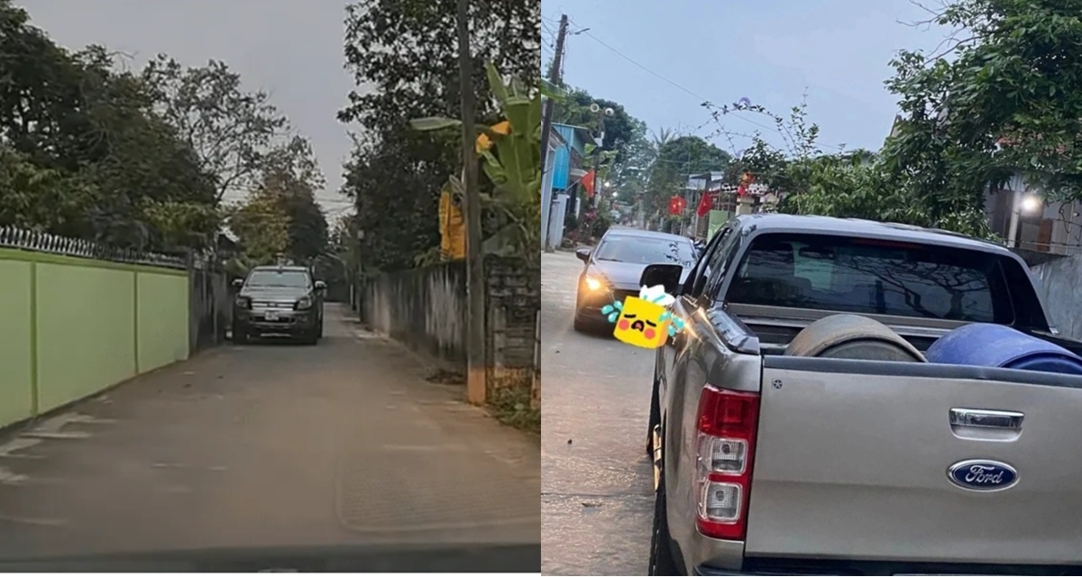 Nghệ An: T&agrave;i xế b&aacute;n tải đỗ xe chắn đường c&ograve;n th&aacute;ch thức &lsquo;tự t&igrave;m c&aacute;ch m&agrave; đi&rsquo;, c&ocirc;ng an v&agrave;o cuộc