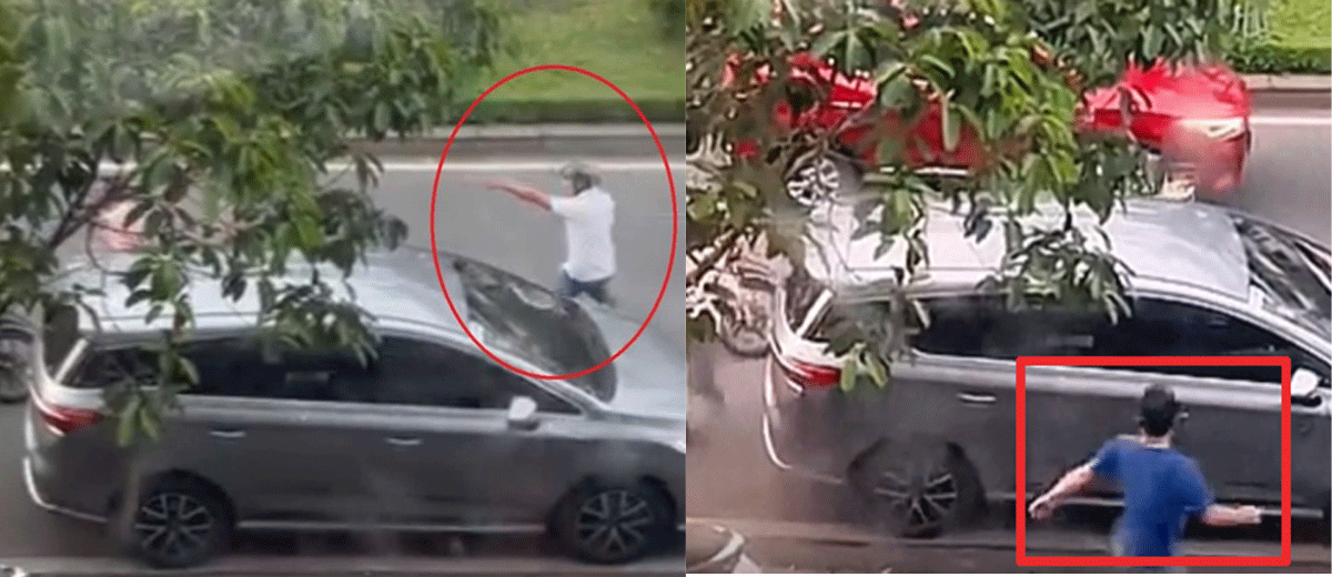 Diễn biến n&oacute;ng vụ hai t&agrave;i xế xe m&aacute;y rượt đuổi, kẹp cổ rồi h&agrave;nh hung t&agrave;i xế &ocirc; t&ocirc; sau va chạm nhẹ