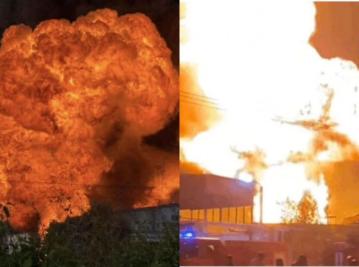 Hiện trường vụ ch&aacute;y nh&agrave; kho ở TPHCM: Lửa ch&aacute;y cuồn cuộn, li&ecirc;n tục ph&aacute;t nổ