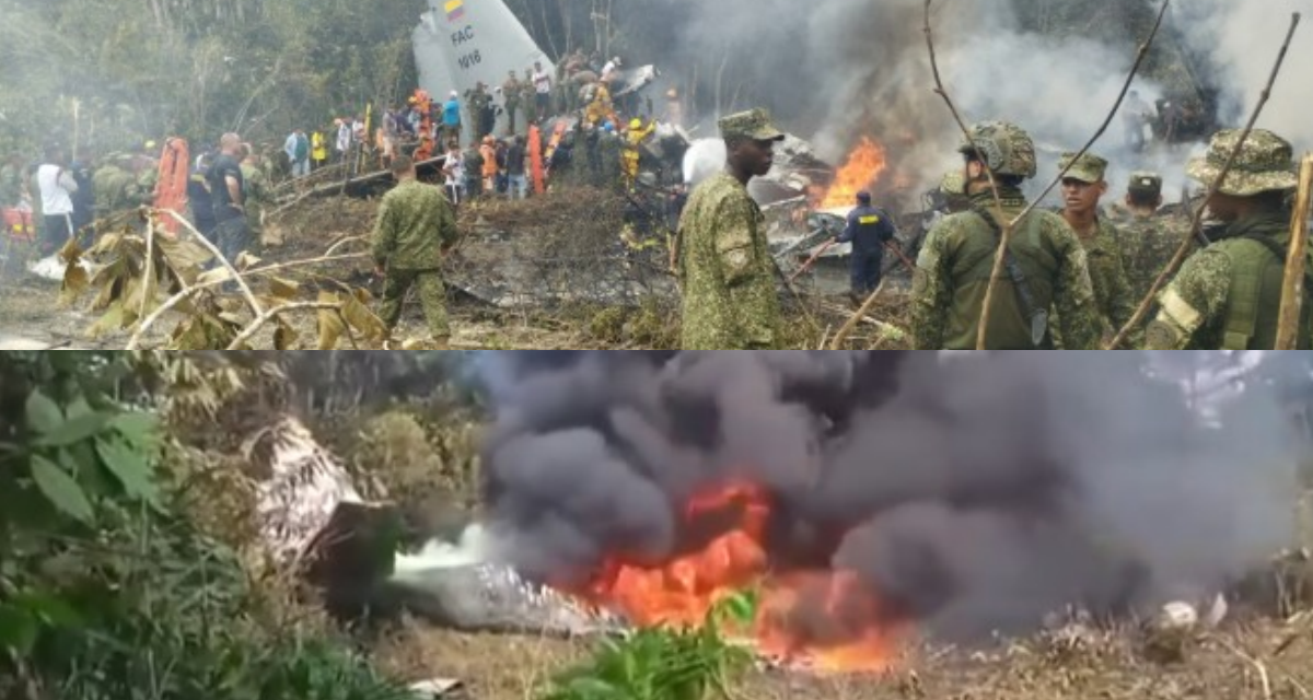 Hiện trường vụ rơi m&aacute;y bay qu&acirc;n sự khiến 34 người thiệt mạng, h&agrave;ng chục người nguy kịch giữa rừng