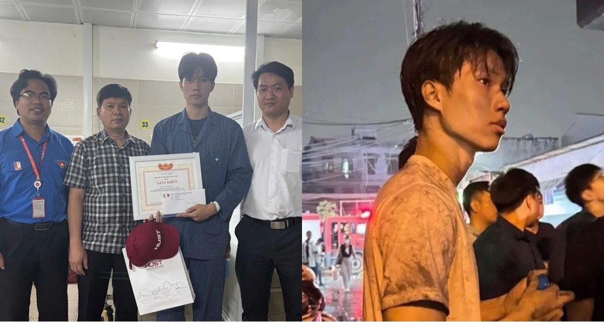 Nam sinh vi&ecirc;n lao v&agrave;o đ&aacute;m ch&aacute;y ở Lĩnh Nam cứu người được khen thưởng, profile chuẩn &lsquo;con nh&agrave; người ta&rsquo;