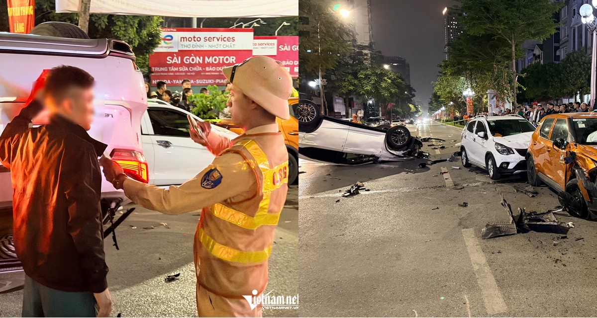 Nguy&ecirc;n nh&acirc;n ban đầu vụ &ocirc; t&ocirc; Lexus g&acirc;y tai nạn li&ecirc;n ho&agrave;n ở H&agrave; Nội: H&eacute; lộ lời khai v&agrave; kết quả nồng độ cồn