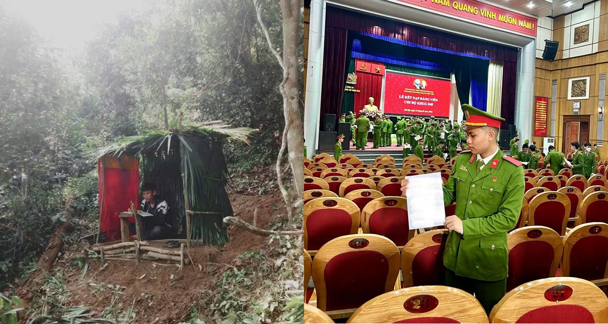 Cậu học sinh dựng l&aacute;n bắt s&oacute;ng học online nay thay đổi ngoạn mục, l&agrave; sinh vi&ecirc;n học viện CSND