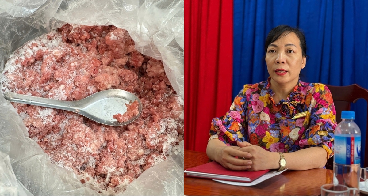 Th&aacute;i Nguy&ecirc;n: Hiệu trưởng nấu thịt ăn chứng minh an to&agrave;n khi phụ huynh tố thịt c&oacute; m&ugrave;i, trẻ ốm sốt